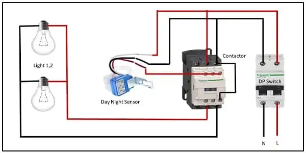 Diagram of Day Night Sensor Wiring
