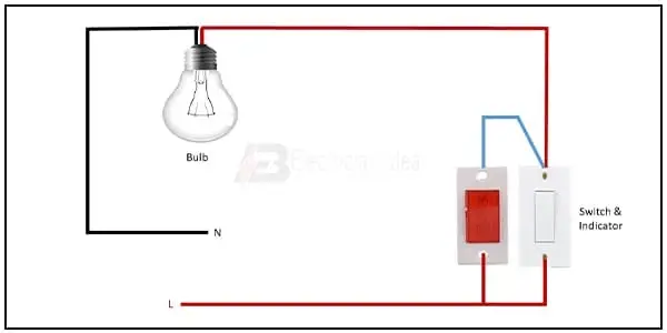 Diagram of toggle switch on indicator off wiring: