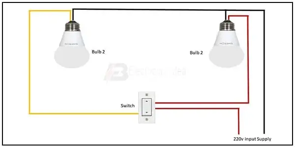 Diagram of light wiring: