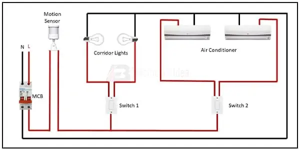 Diagram of PIR Motion Sensor wiring