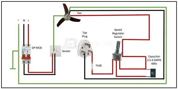 Fan regulator direct connetion wiring: